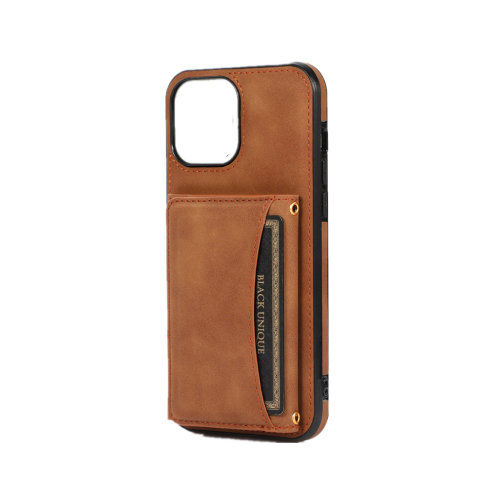 C78 Smartphone Purse-Style Protective Case Phone Case For Iphone 14 Plus 6.7 Inch Brown 766261954802