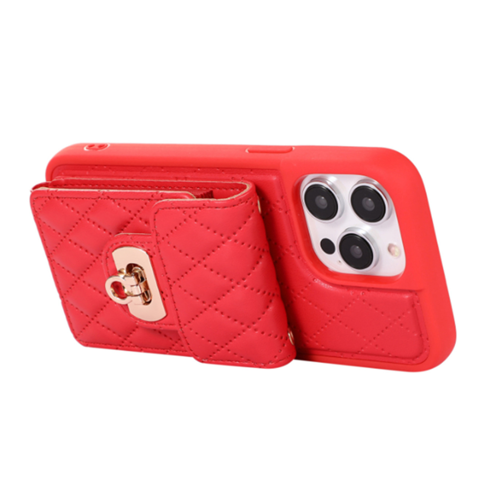 C63 Cross-Body Smartphone Holster Phone Case For Iphone 14Pro 6.1 Inch Red 766261954222