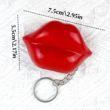 1pc Kiss Voice Lip Keychain Pendant Induction Sound Creative Prank Funny Toy Suitable For Couples To Give To Each Other Holiday Party Pranks