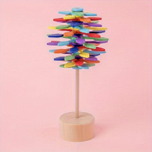 Decompress lollipop Spin Fibonacci spiral tree Spin puzzle toy stress reliever Jenga
