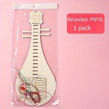 Diy Biwa Doodle Musical Instrument Wooden Biwa Funny Toy