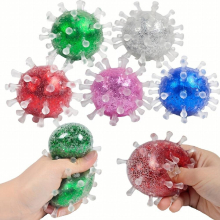 Novelty Toys Colored Bead Virus Relief Ball Squeezed Stress Ball Spiky Pinch Toy