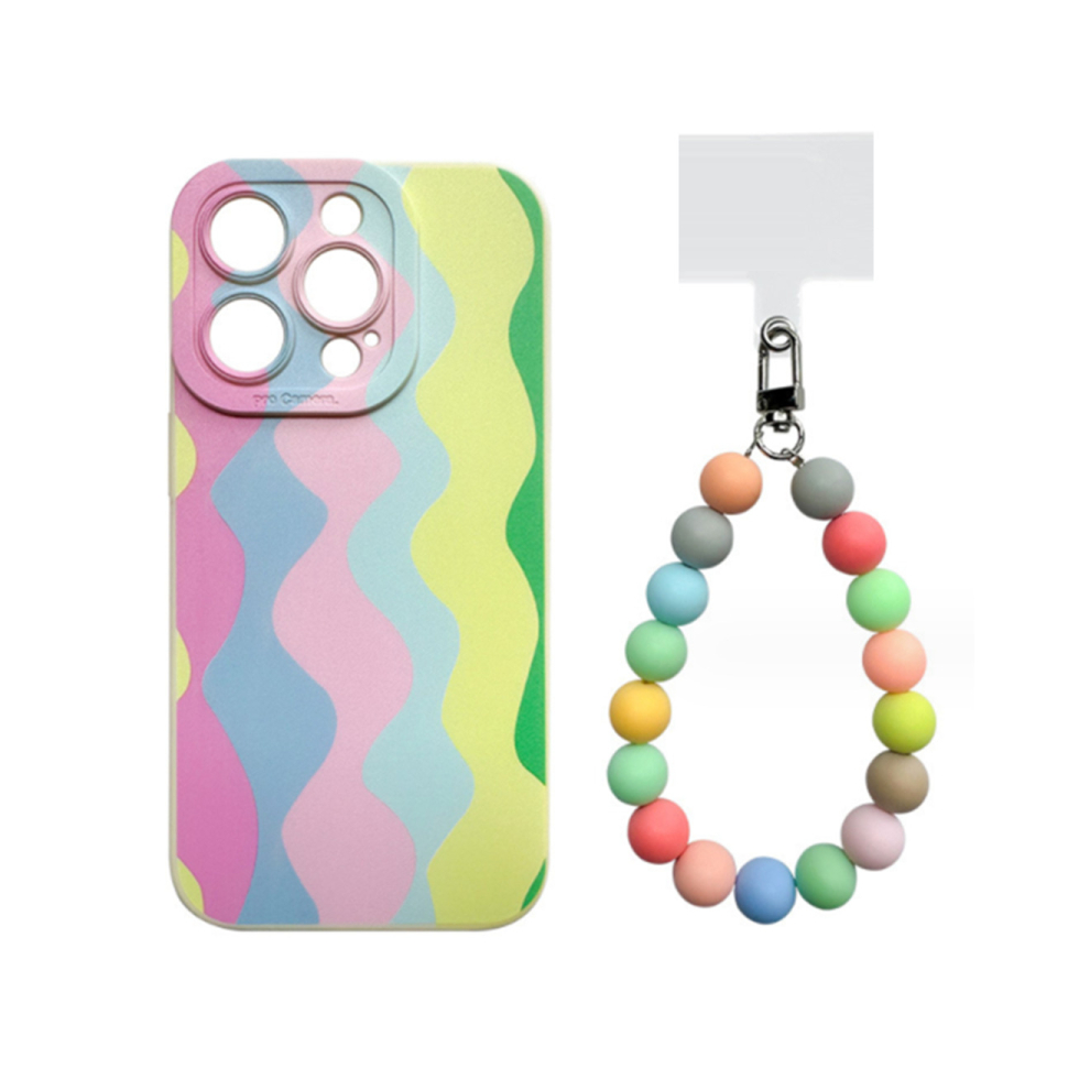 J15 Smartphone Protective Case Comfortable Phone Case With Hanging Chain For Iphone 14 Plus 6.7 Inch 766261985844