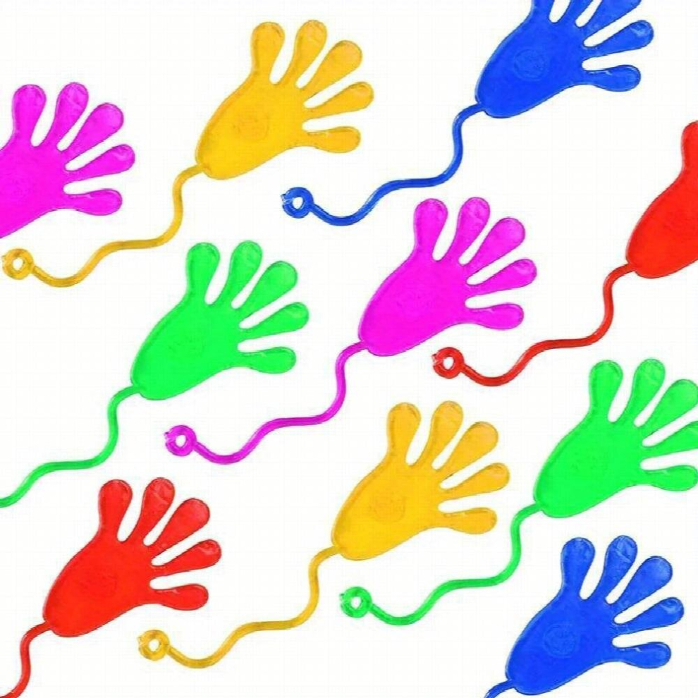Random 1 5 20pcs Elastically Stretchable Sticky Palm Toys Climbing Tricky Hands Novelty Toys Birthday