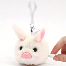 Wind up Racing Bunny Pig Toy Pendant With Bell Clockwork Plush Motorized Interactive Toy Stuffed Animal Car Gift For Kids