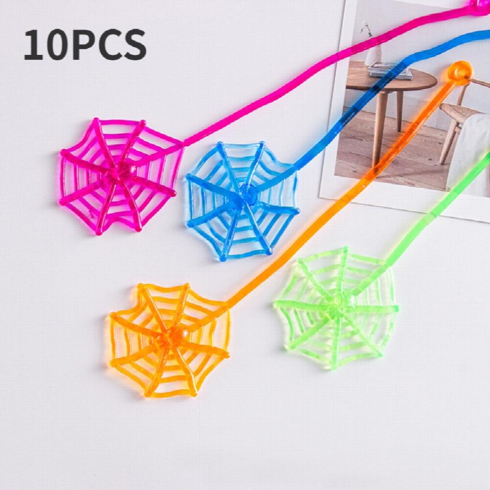 10Pcs Elastically Stretchable Sticky Spider Web Climbing Novelty Toys For Kids Birthday Party Favors Halloween Party Decorations-image-OPC-PD5FVZW-NEW