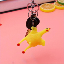 7 Pcs Funny Toys Novelty Chicken And Eggs Stress Relieve Toys Venting Anger Rubber Chicken Laying Egg Chicken Toys Funny Rubber Chicken Keychain For R