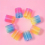 18pcs Creative Mini Rainbow Ring Toys Colorful Spring Rings Seven Rings Stretch Elastic Rings Magic Rings Random 6