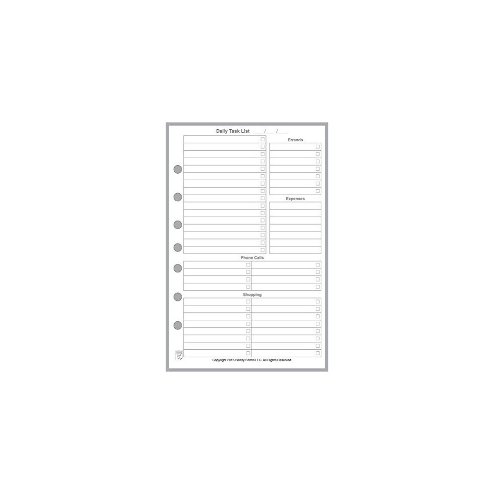 Pianificatore E Organizer Per Il Franklin Covey Classic Taglia Alta Daily Task Planner (To-Do, Expenses, Shopping)-image