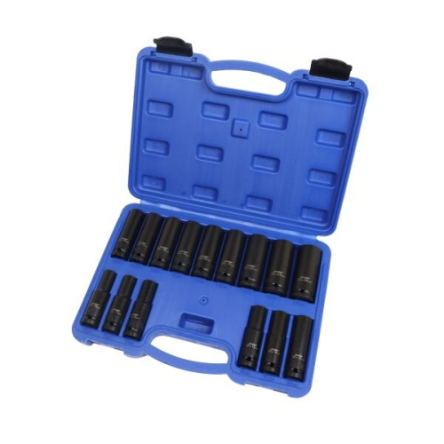 us pro 15pc Deep Impact Socket Set 10mm-24mm 1/2" Drive Bi 12 Point