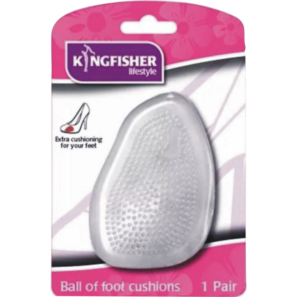 Kingfisher Heel Gel Shoe Insole Front Pad Insert Cushion Comfort Pair Foot Care