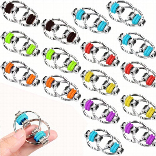 Fidget Cube Adult Vent Bicycle Iron Chain Toy Decompression Metal Keychain Decompression Chain 2