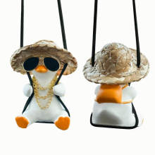 Swing Duck Car Hanging Ornament Swing Duck Car Pendant Swing Duck Car Decoration Rearview Mirror Accessories