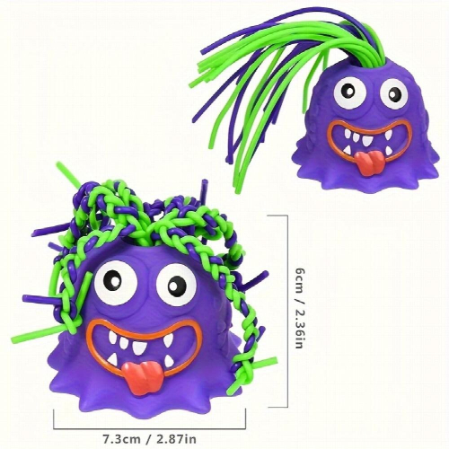1pc Random Random Teeth Pulling Hair Will Scream Toy Stress Reliever Toy 2