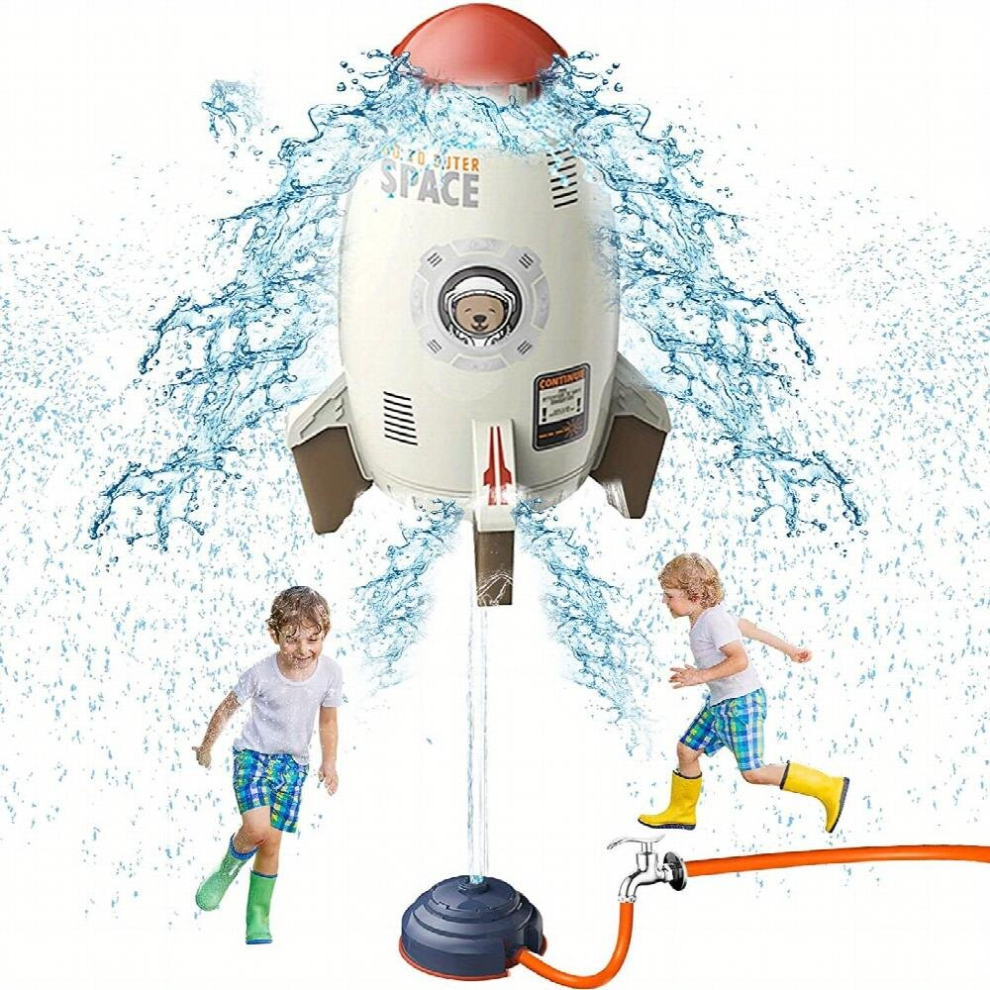 Water Sprinkler Rocket Launcher For Kids Toddler Outdoor Toys Summer Backyard Outside Childrens Water Play Toys Ages 3 12 Water Spray Rocket Toy Spla