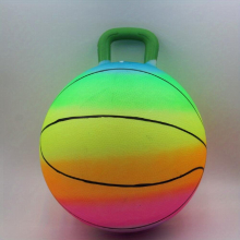 Childrens Bounce Ball Bounce Ball And Handle Inflatable Fitness Ball Childrens Outdoor Toys Basketball Environmental Protection Material