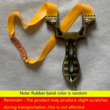 Slingshot Alloy Fiber Optic Quick press Flat Leather tie Elastic Work Frame Flat Rubber Band Slingshot Competitive Accessories Outdoor Practice Slings