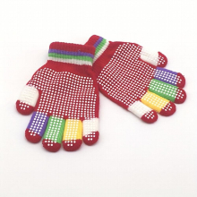 Anti Skid Magic Gloves Stretchy Winter Warm Knitted Gloves Full Finger Grip Anti Slip Gloves For Boys Girls Outdoor Sports