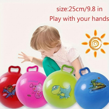 Jumping Ball Big Jumping Ball 18 inch Sports Ball Bouncing Ball With Handle Outdoor Sports School Game Practice And Pattern Random Halloween Christmas