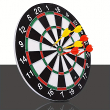 17 inch Large Dart Board Adult Office Game Set With 6 Darts Double sided Random Colors