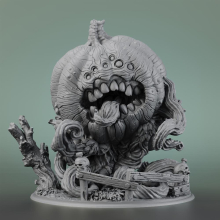 Giant Pumpkin Monster Halloween Miniatures Resin For Tabletop Role Playing Games