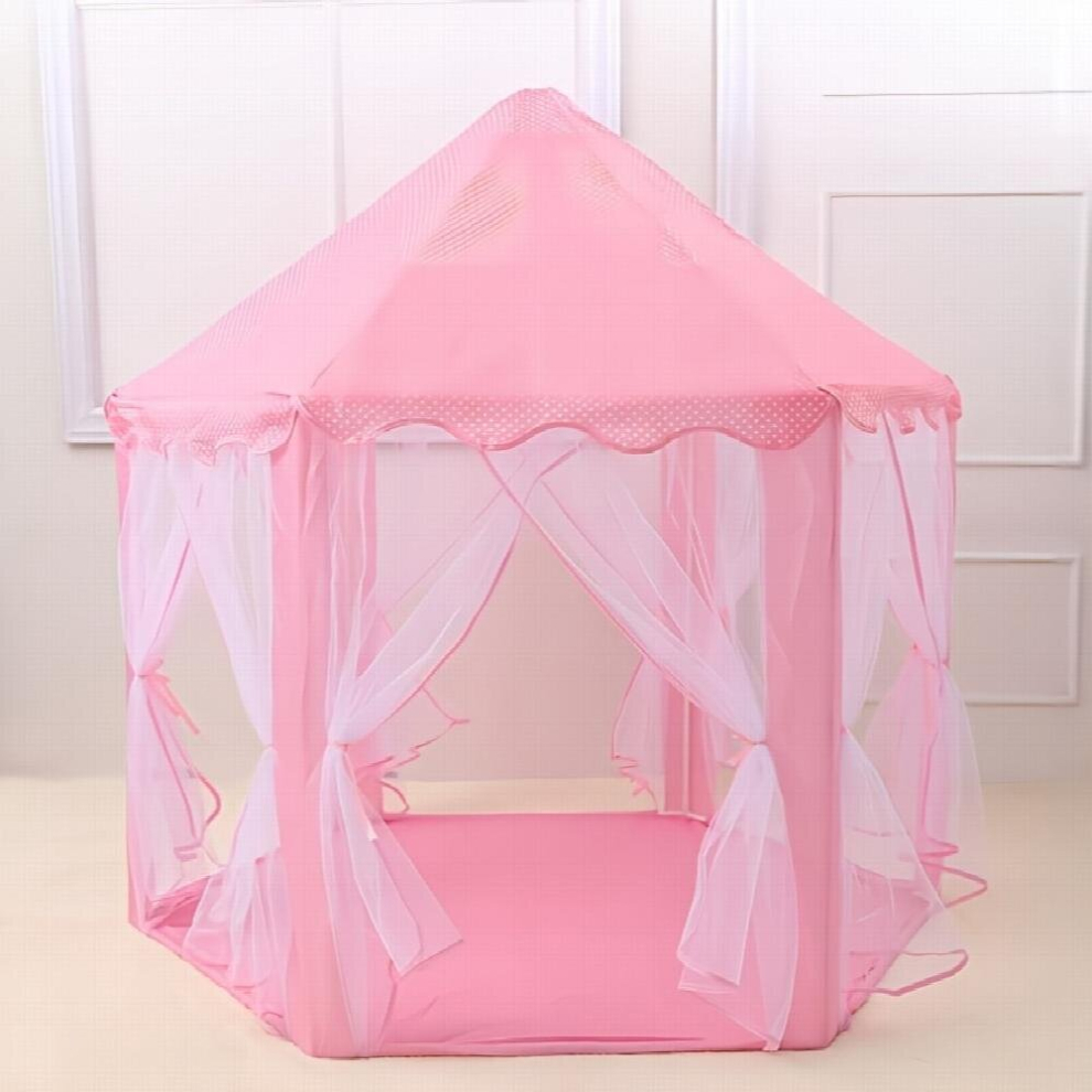 Childrens Indoor Tulle Hexagonal Tent For Boys And Girls Decorative Theater Princess Toy Castle Tent Dollhouse Lights And Ocean Balls Not Included-image-OPC-PD5GKYJ-NEW