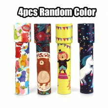 4pcs Magic Kaleidoscope Classic Rotatable Kaleidoscope Amazing Colors Microscopic Small World Halloween Christmas Party Gift