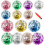 14pcs Sequin Inflatable Beach Ball 15 7inch 23 6inch Including Inflatable Tools 1