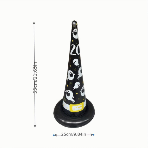 Inflatable Toy Halloween Witch Hat Ring Interactive Game Props 2