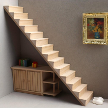Doll House Simulative Mini Railless Stairs Scene Decoration