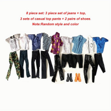 14pcs Clothes For Doll Include 3 Sets Casual Wear 3pcs Dolls Pants 2 Shoes For Doll