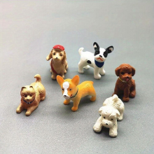 6pcs Dog Animal Set Dollhouse Ornament Mini Toy Home Craft Fairy Bonsai Decor Cake Decoration DIY Accessories