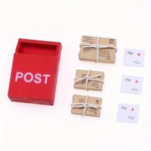 Dollhouse Mini Simulative Micro Letter Box Wrap Set Christmas Door Yard Scene Decoration