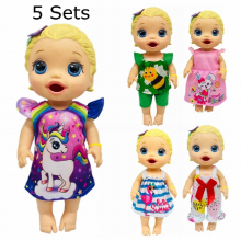 30 48 Cm Doll Clothes Accessories 5 Sets Alive Baby Doll Clothes Outfit Dress For 25 4 Cm Baby Dolls 30 48 Cm Alive Baby Dolls Not Included Doll And S