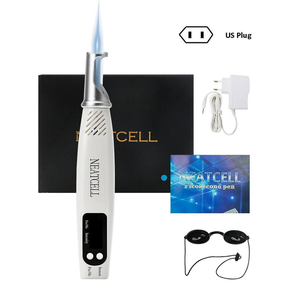 (BLUE Light US PLUG) Picosecond Laser Pen Light Therapy Tattoo Scar Mole Freckle Removal Dark Spot Remover Machine Skin Care Beauty Device Neatcell