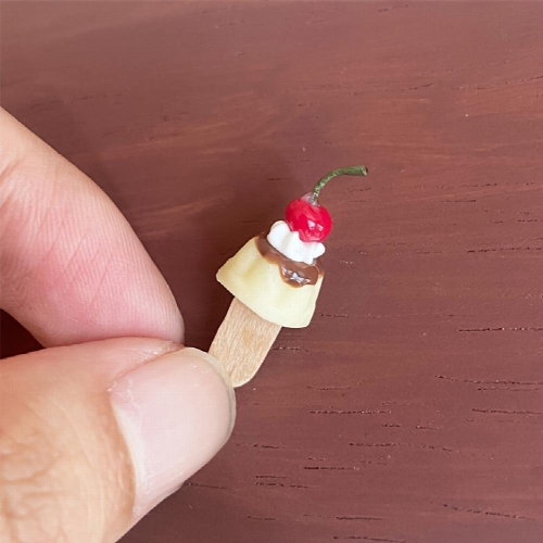 Dollhouse Simulative Mini Food Play Pudding Stick Scene Decoration 1
