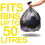 Tidyz 50 Black Refuse Sacks Bin Bags, 50L 3