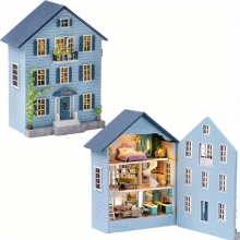 DIY Dollhouse Kit Perfect Birthday Gift for Girls Includes Furniture & Decorations for Home Bedroom Halloween Thanksgiving Christmas Gift
