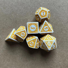7pcs set Complex Patterns Polyhedral Dice Set Board Games Accessories