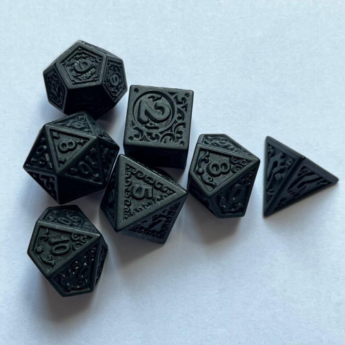 7pcs set Vintage Number Pattern Dice Set 2