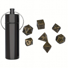Mini Antique Iron Dice Set Bronze Polyhedral Metal Game Dice Set Tiny Portable Dice For Game Player Antique Bronze Antique Red Bronze Antique Silvery