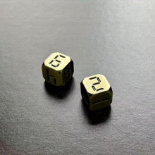 Creative 0 5inch 13mm 6 Sided Arabic Numeral Solid Metal Dice For Farkle Yahtzee Mahjong Board Game Golden Bronze