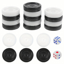 32pcs Backgammon Chess Pieces Replacement Checker Board Game Pieces Playing Game Chips Plastic And Chess Board Game Table Chips Suitable For Checker G