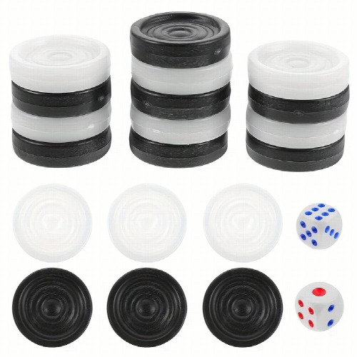 32pcs Backgammon Chess Pieces Replacement Checker Board Game Pieces Playing Game Chips Plastic And Chess Board Game Table Chips Suitable For Checker G