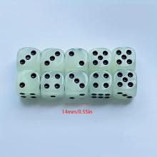 10 20pcs 14mm 16mm Round Corner Luminous Dot Dice Night Club Bar Dice KTV Luminous Colors Boutique Luminous Dice Entertainment Dice