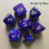 7pcs set Starry Sky Two Polyhedral Dice Board Game Dice Set 12