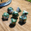 7pcs Set Marbled Mint Dice Table Games RPG Dice Set For Party 1