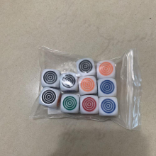 10 Pieces Per Set 6 Colors Of Circle carved Dice For Tabletop Games And Toy Accessories