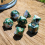 7pcs Set Marbled Mint Dice Table Games RPG Dice Set For Party 5