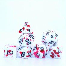Unleash Your Inner Warrior With 7 set Of Bloodstained Fuchsia Polyhedral Dice Sets The Perfect Dice Game For Large scale Tabletop Role playing
